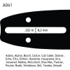 18"(45cm) / 3/8H / 1,3mm / 62 dl OREGON Sværd til bla. Dolmar og Echo
