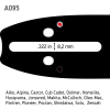 14"(35cm) / 3/8H / 1,3mm / 52 dl DOUBLE GUARD Sværd