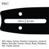 15"(38cm) / .325" / 1,3mm / 64 dl AdvanceCut Sværd