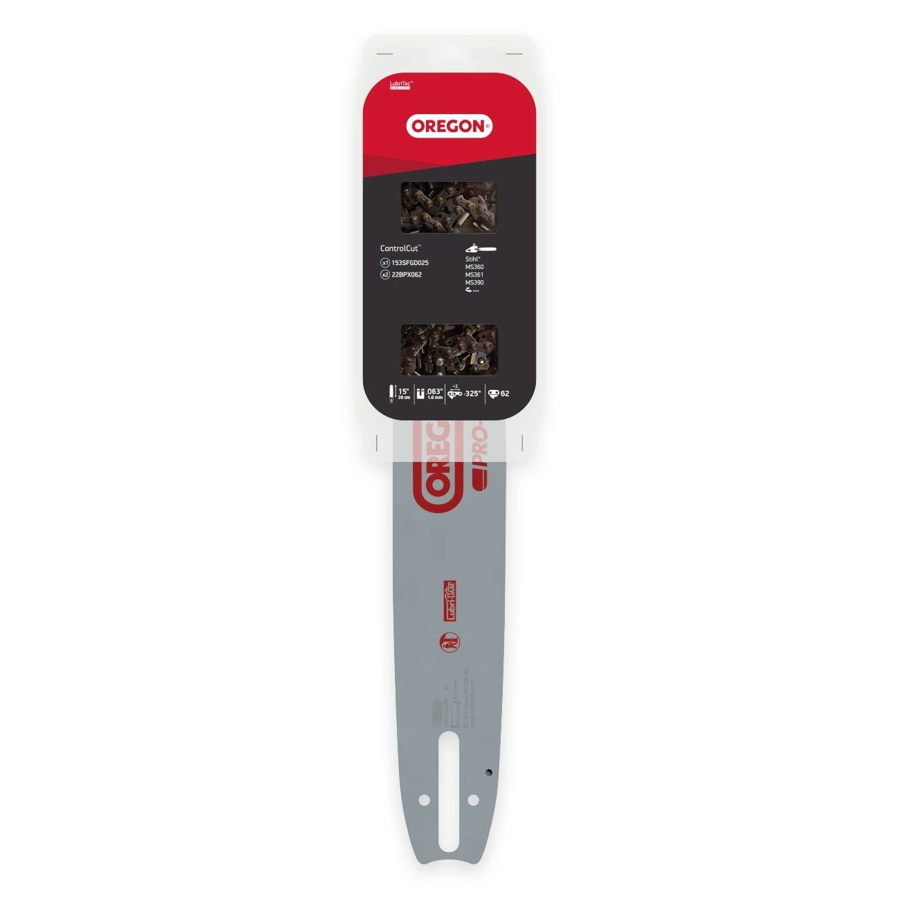 15"(38cm) / .325" / 1,6mm / 62 dl OREGON Sværd- og kædesæt til STIHL main product photo
