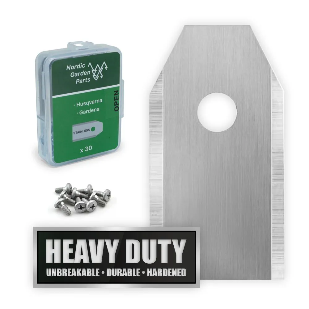NGP - Rustfri Stålknive 0,75mm til Husqvarna & Gardena 30 stk