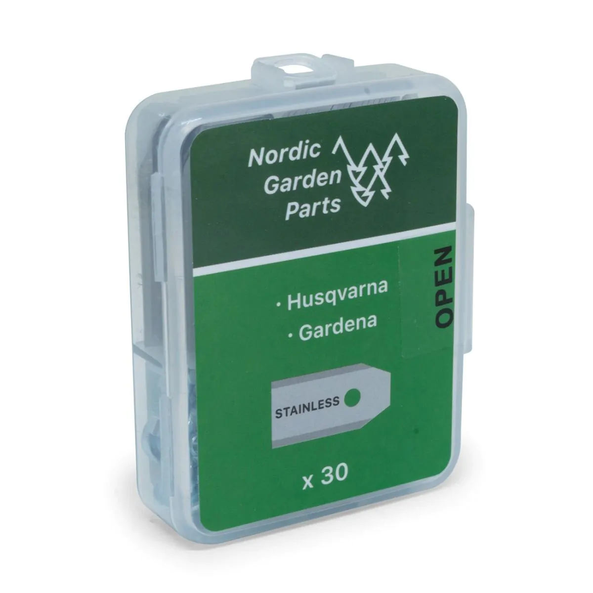 NGP - Rustfri Stålknive 0,75mm til Husqvarna & Gardena 30 stk