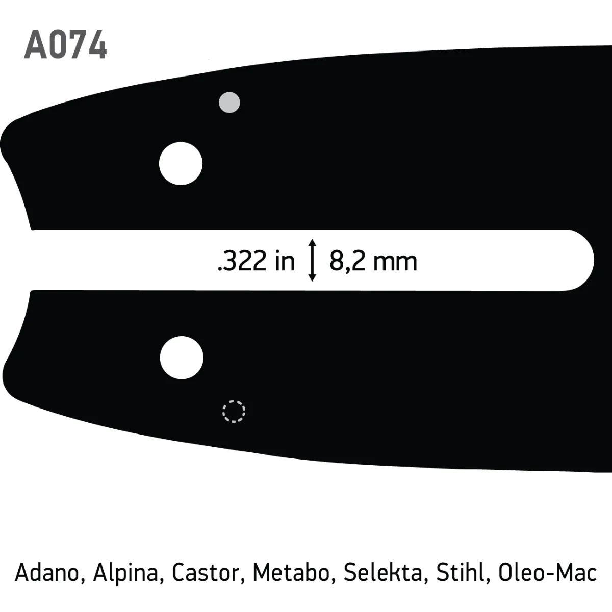 STIHL 14"(35cm) / 3/8" / 1,1mm / 50 dl Light 04 åben sværd m. 8,2mm