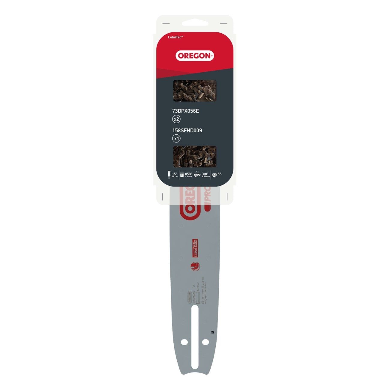 15"(38cm) 3/8" / 1,5mm / 54 dl cm OREGON Sværd- og kædesæt til bla. Husqvarna main product photo