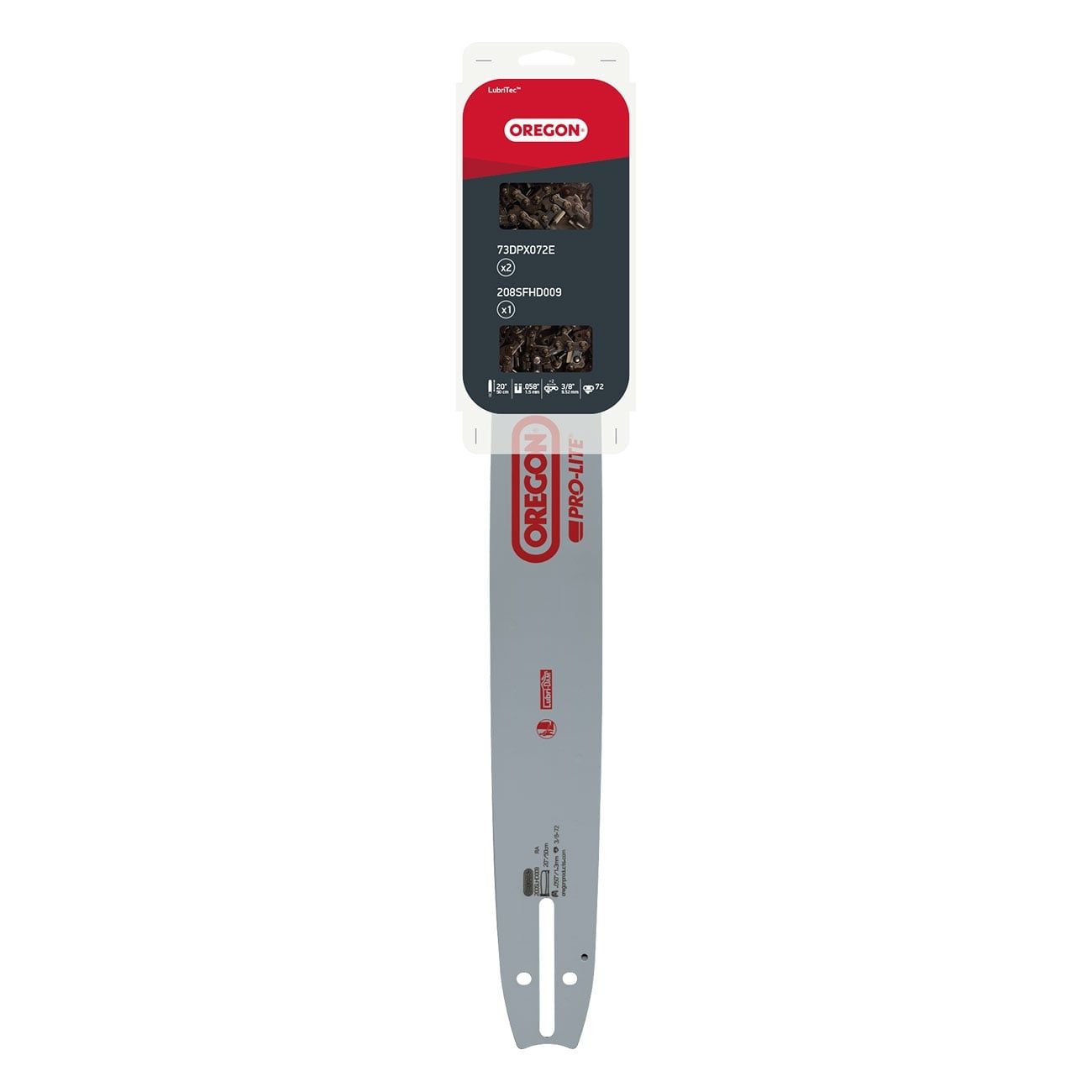 20"(50cm) / 3/8" / 1,5mm / 72 dl OREGON Sværd- og kædesæt til bla. Husqvarna og Jonsered main product photo