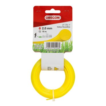 OREGON Gul Roundline Trimmersnøre (2,0mm x 15 m)