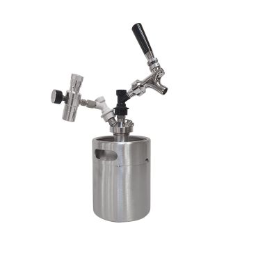 Malt Master 2L Keg med Tryk-kit/Tappehoved + Tappehane og Co2 Mini Regulator