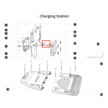 Segway Navimow Opladningsaksel - passer kun på x-serie