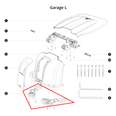 Segway Navimow Støttefod - passer kun på garage L