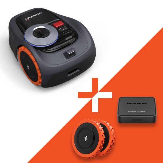Segway Navimow I108E Trådløs Robotplæneklipper inkl Off-road hjul og 4G modul main product photo