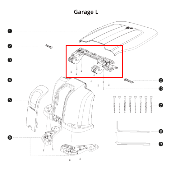 Segway Navimow Skaftbeslag Garage - passer til alle modeller main product photo