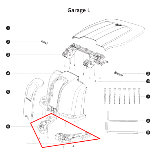 Segway Navimow Støttefod - passer kun på garage L main product photo