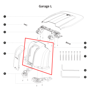Segway Navimow Nedre Dæksel Garage - Passer på Garage M & L