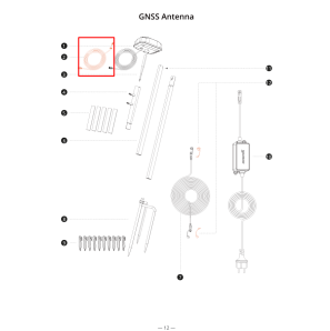 Segway Navimow Strømkabel GNSS Antenne - passer til x-serie