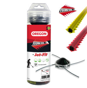 OREGON® Techniblade + Jet-Fit 4-snøret trimmerhoved