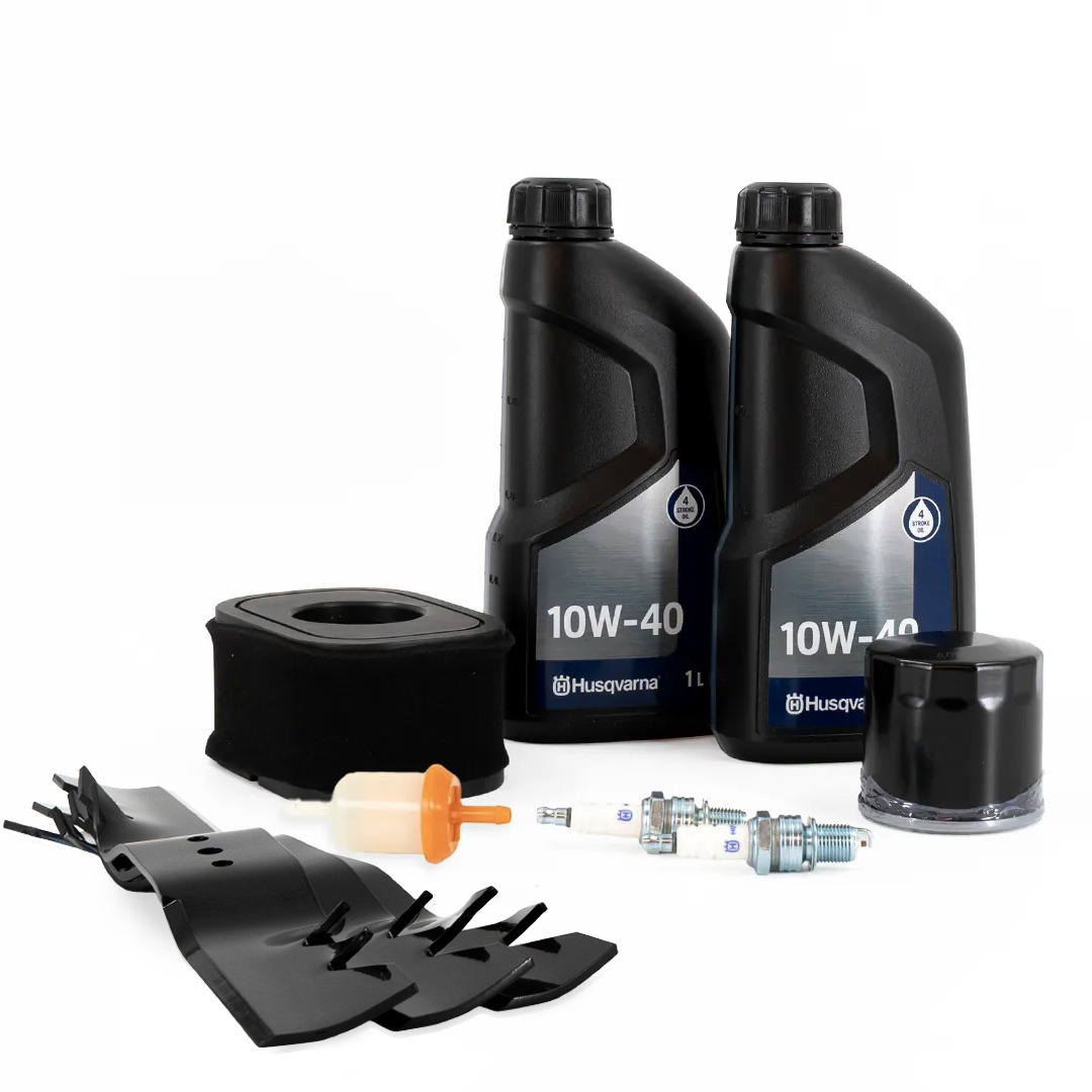 Servicekit inkl. 3 Gatorknive - Combi 94 til Husqvarna rider R214T/TC, R216T AWD (motor HV 586 AE)