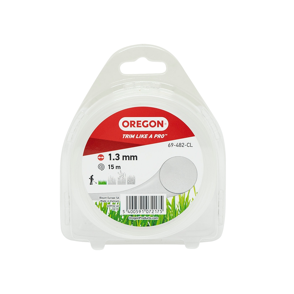 OREGON Hvid Roundline Trimmersnøre (1,3mm x 15 m)