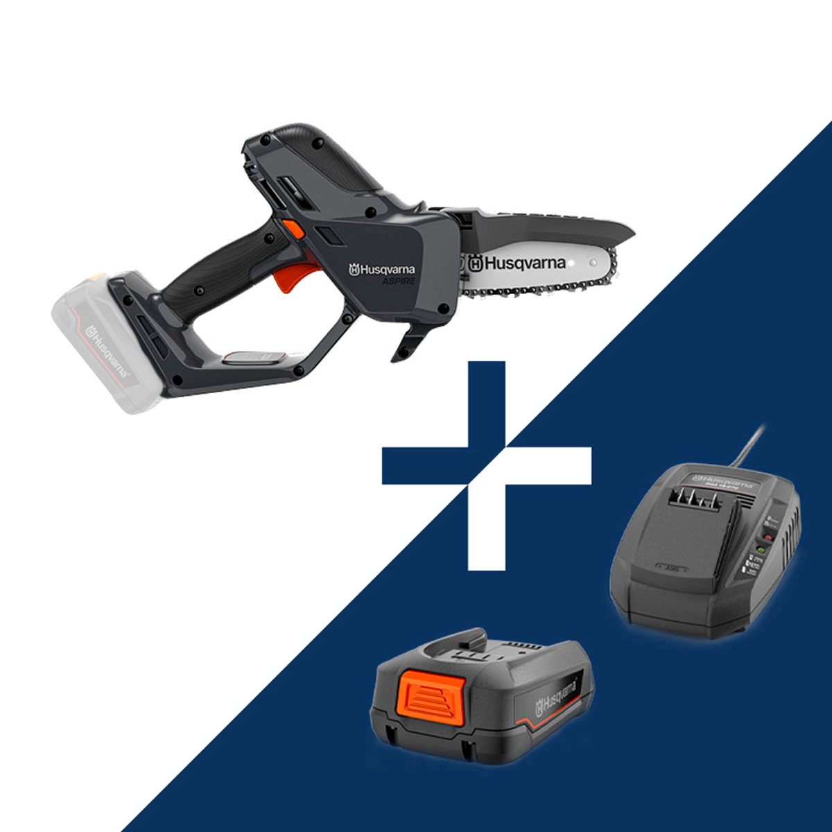 HUSQVARNA Aspire P5-P4A Håndsav - Med batteri og lader Motorsav